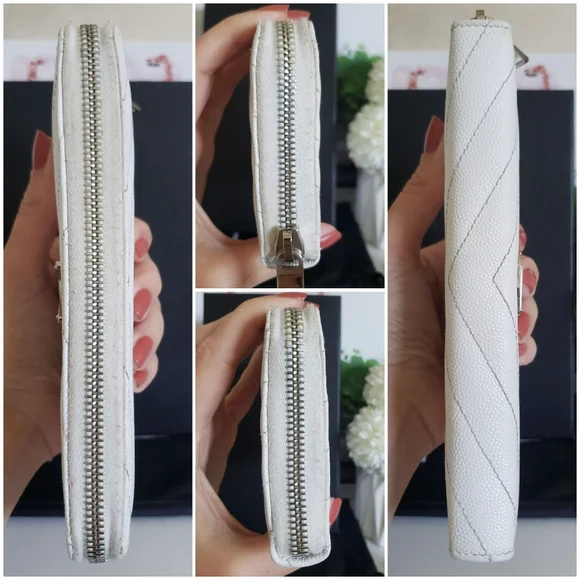 *SOLD* Authentic Pre-owned Yves Saint Laurent Grain De Poudre Zip Long Wallet - Picture 9 of 15